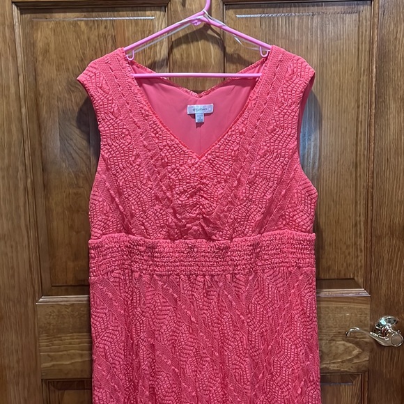 Dress Barn size 16 Coral Dress - Picture 9 of 10